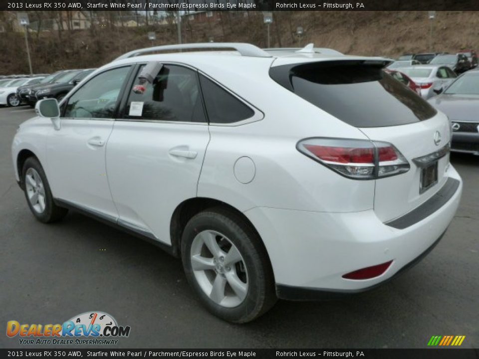 2013 Lexus RX 350 AWD Starfire White Pearl / Parchment/Espresso Birds Eye Maple Photo #2