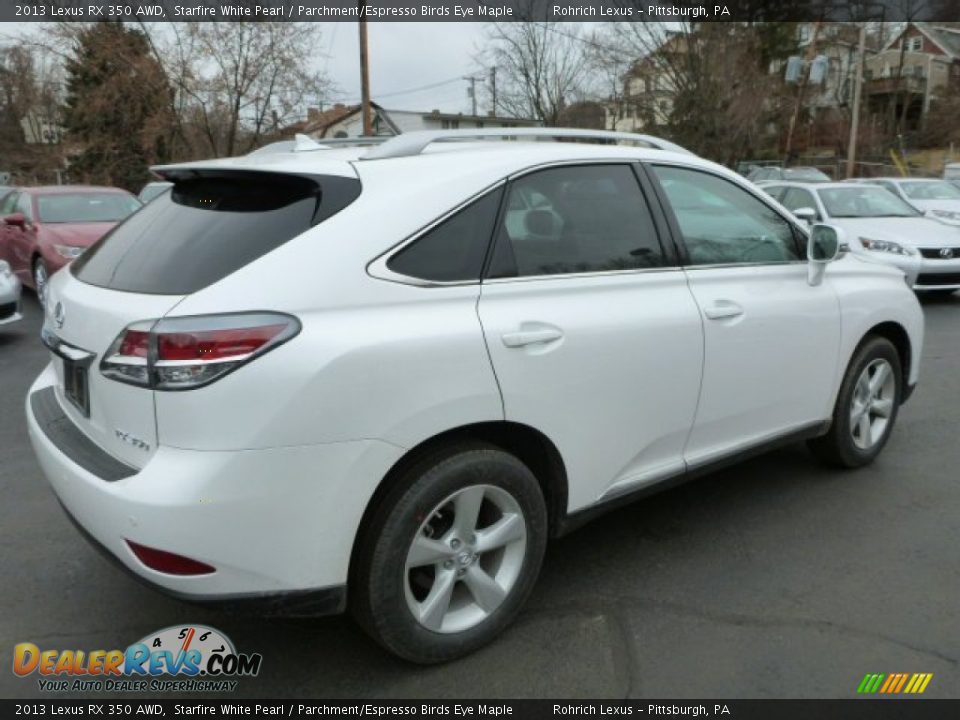 2013 Lexus RX 350 AWD Starfire White Pearl / Parchment/Espresso Birds Eye Maple Photo #4