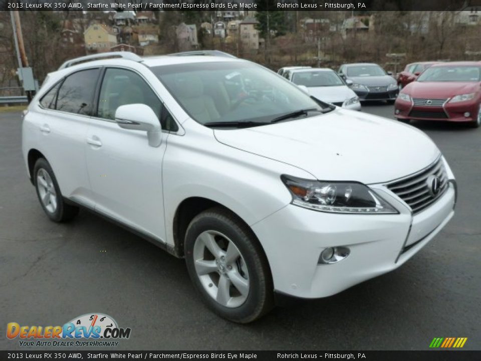 2013 Lexus RX 350 AWD Starfire White Pearl / Parchment/Espresso Birds Eye Maple Photo #6