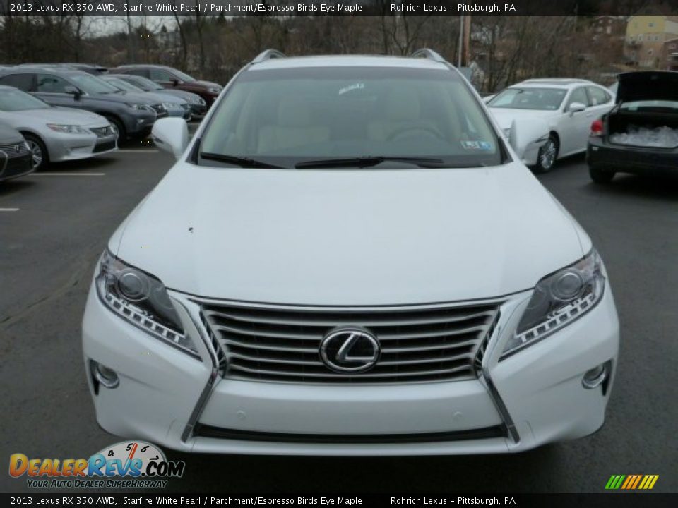 2013 Lexus RX 350 AWD Starfire White Pearl / Parchment/Espresso Birds Eye Maple Photo #7