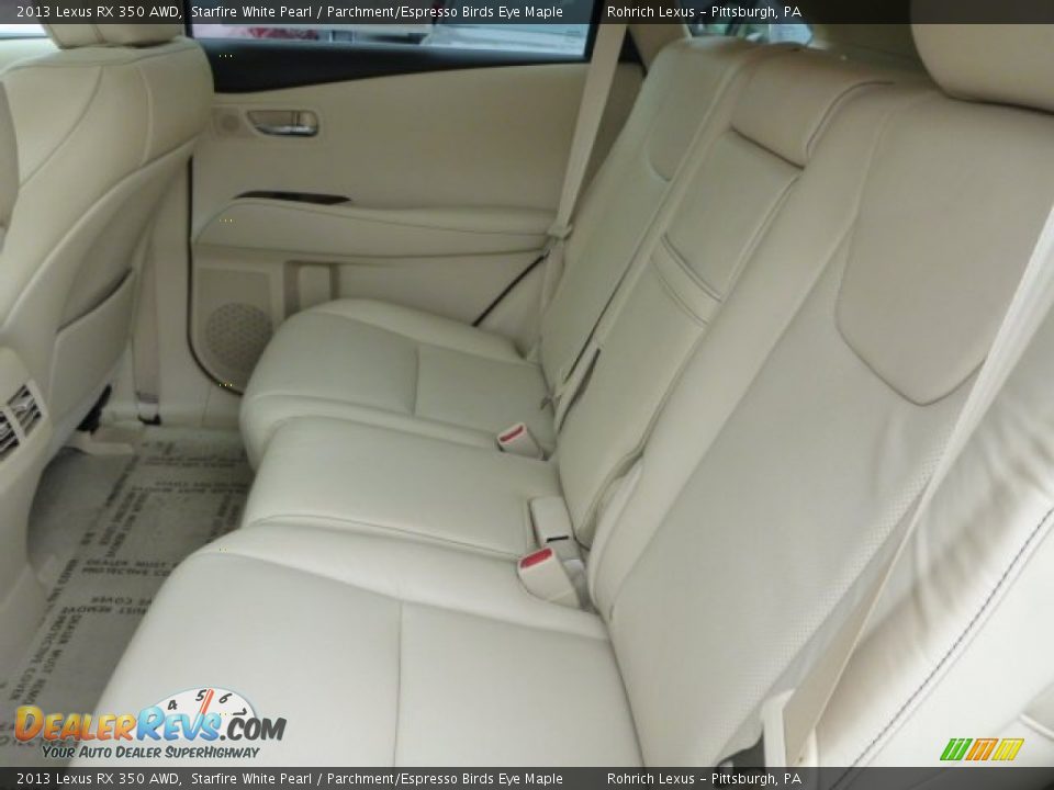 2013 Lexus RX 350 AWD Starfire White Pearl / Parchment/Espresso Birds Eye Maple Photo #11