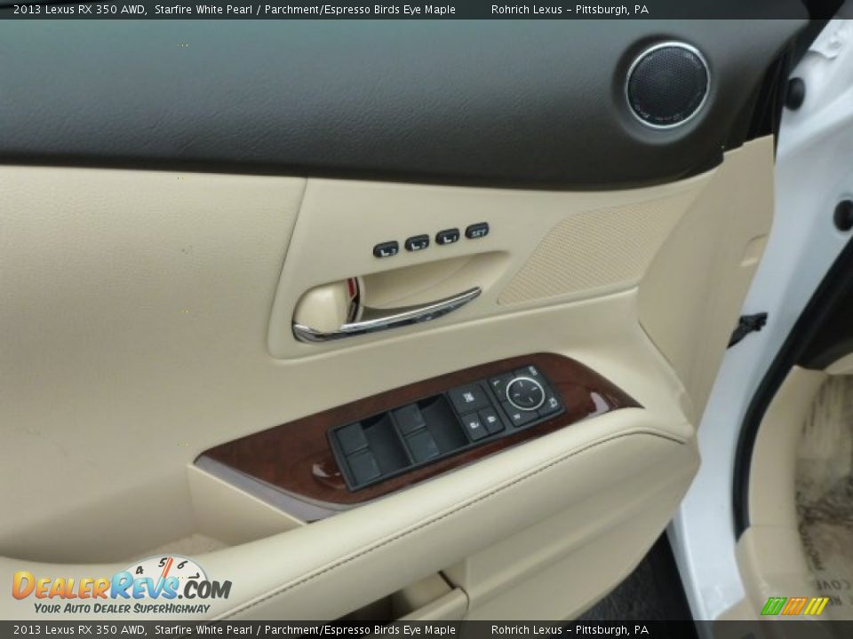 2013 Lexus RX 350 AWD Starfire White Pearl / Parchment/Espresso Birds Eye Maple Photo #14