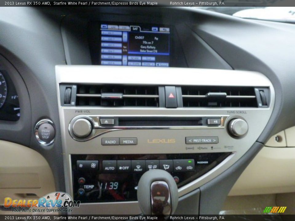 2013 Lexus RX 350 AWD Starfire White Pearl / Parchment/Espresso Birds Eye Maple Photo #18