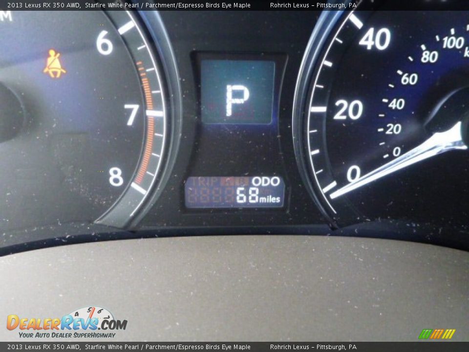 2013 Lexus RX 350 AWD Starfire White Pearl / Parchment/Espresso Birds Eye Maple Photo #19