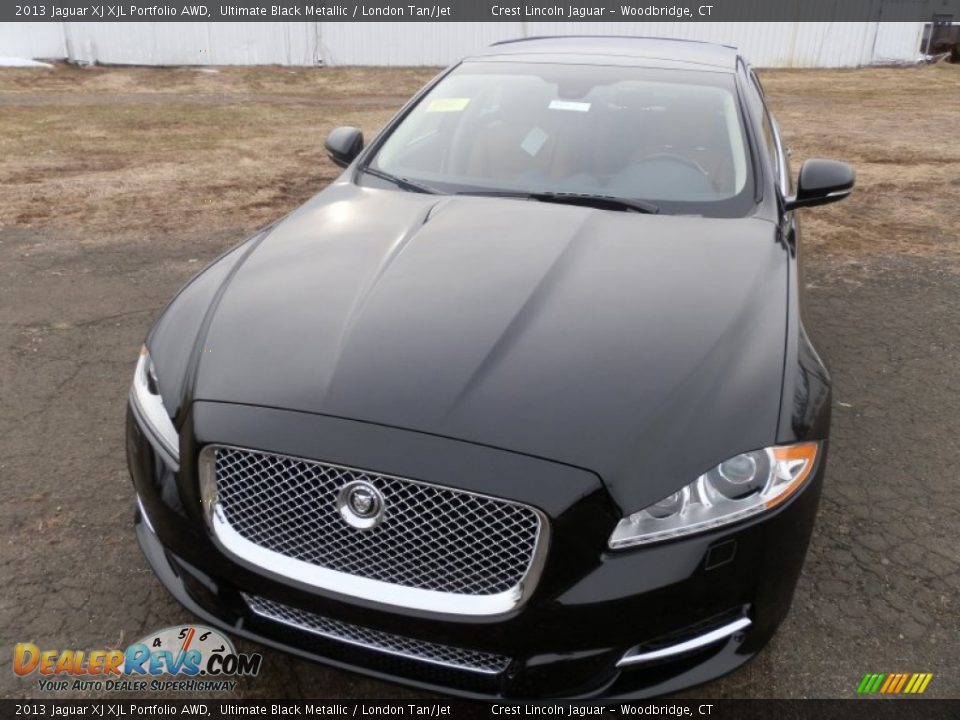 2013 Jaguar XJ XJL Portfolio AWD Ultimate Black Metallic / London Tan/Jet Photo #2