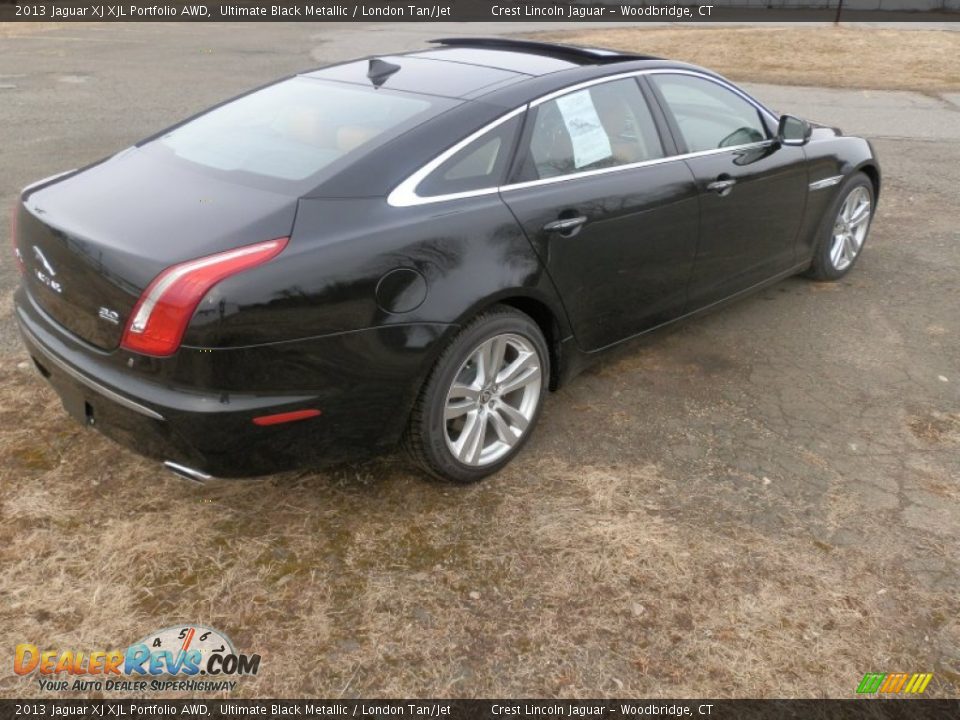 2013 Jaguar XJ XJL Portfolio AWD Ultimate Black Metallic / London Tan/Jet Photo #3