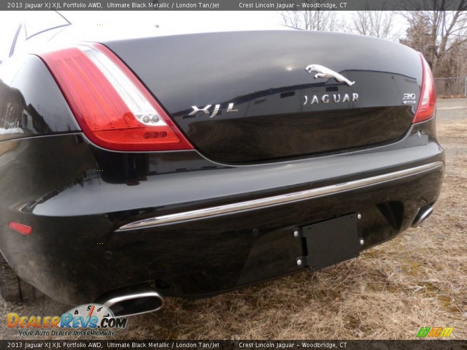 2013 Jaguar XJ XJL Portfolio AWD Ultimate Black Metallic / London Tan/Jet Photo #4