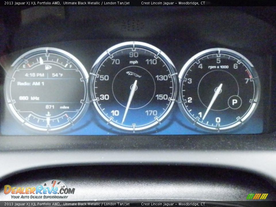 2013 Jaguar XJ XJL Portfolio AWD Gauges Photo #14