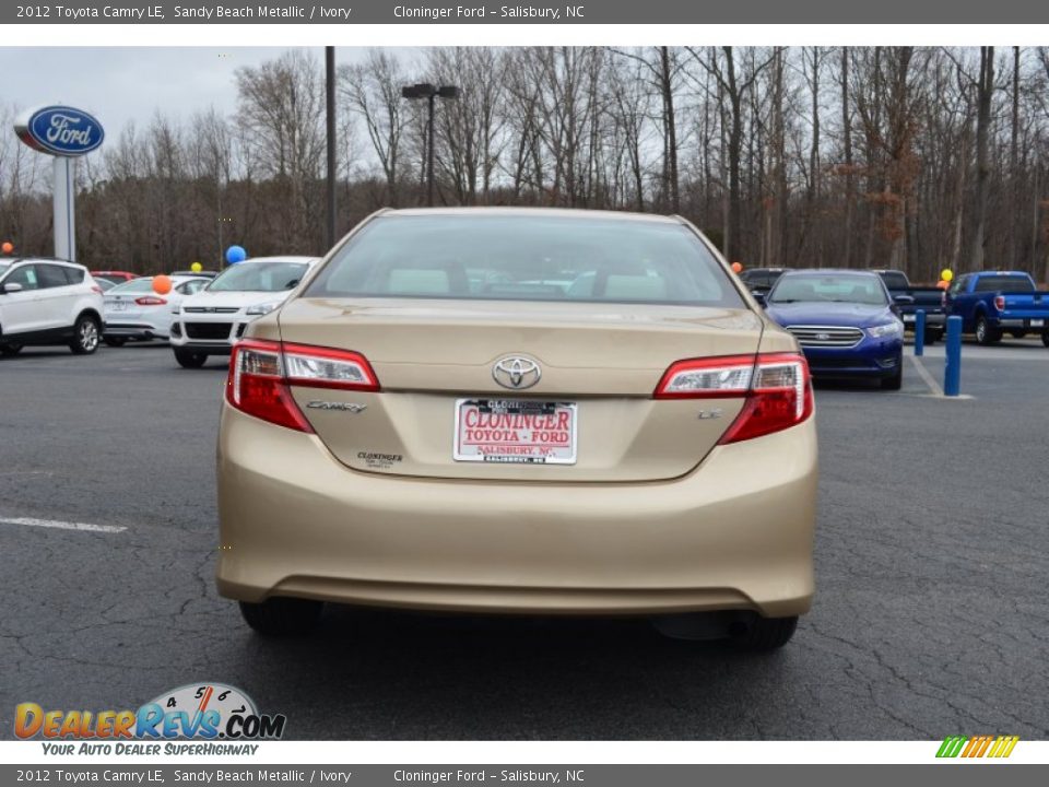2012 Toyota Camry LE Sandy Beach Metallic / Ivory Photo #4