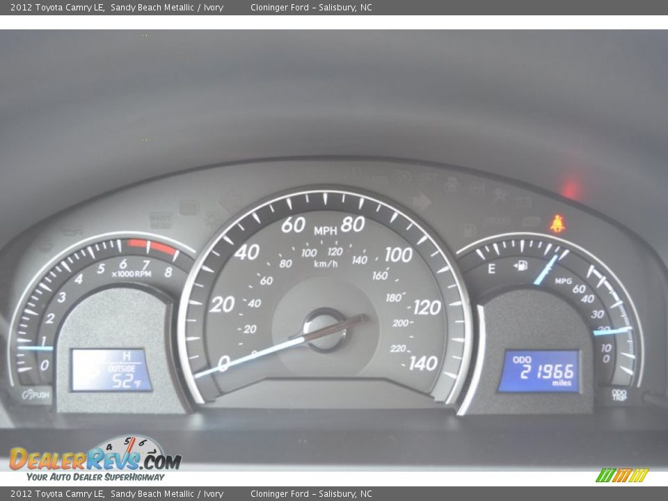 2012 Toyota Camry LE Sandy Beach Metallic / Ivory Photo #26