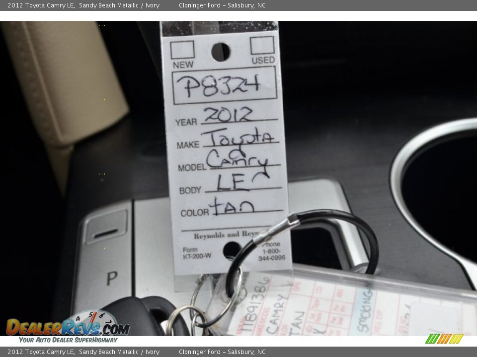 2012 Toyota Camry LE Sandy Beach Metallic / Ivory Photo #33