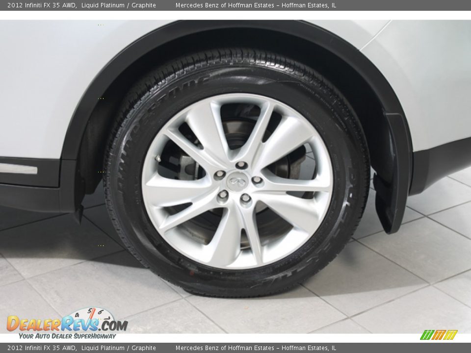 2012 Infiniti FX 35 AWD Liquid Platinum / Graphite Photo #31