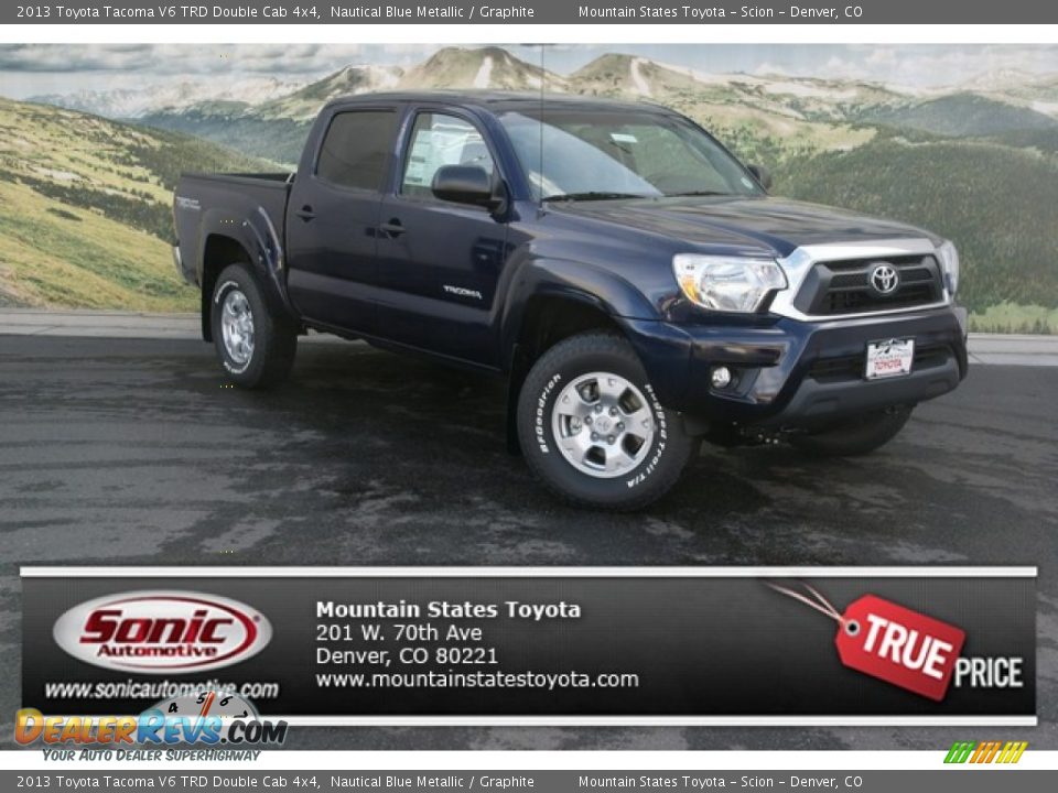 2013 Toyota Tacoma V6 TRD Double Cab 4x4 Nautical Blue Metallic / Graphite Photo #1