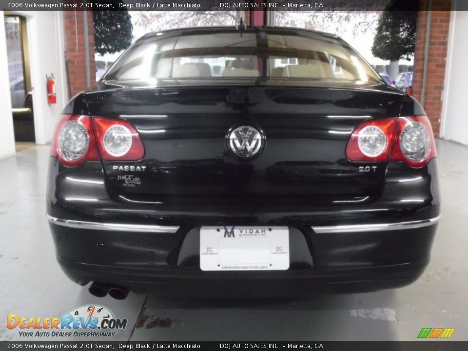 2006 Volkswagen Passat 2.0T Sedan Deep Black / Latte Macchiato Photo #7