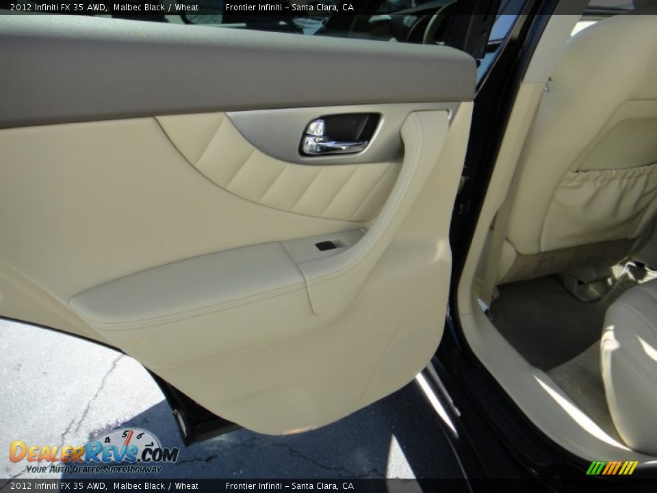 2012 Infiniti FX 35 AWD Malbec Black / Wheat Photo #9