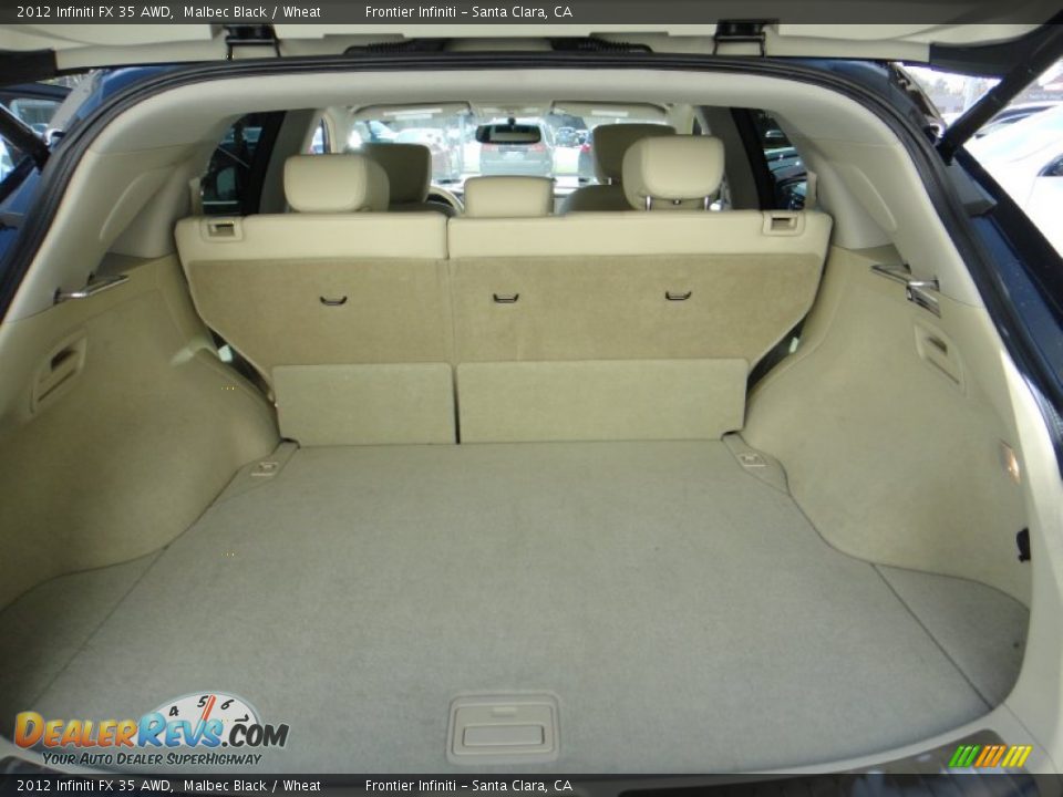2012 Infiniti FX 35 AWD Malbec Black / Wheat Photo #10