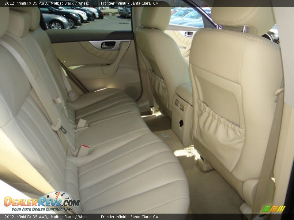 2012 Infiniti FX 35 AWD Malbec Black / Wheat Photo #11