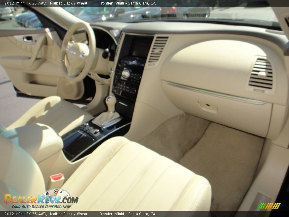 2012 Infiniti FX 35 AWD Malbec Black / Wheat Photo #12