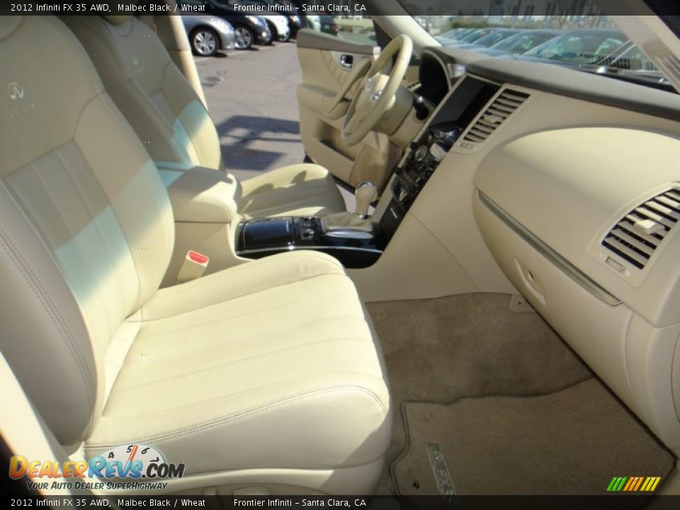 2012 Infiniti FX 35 AWD Malbec Black / Wheat Photo #13