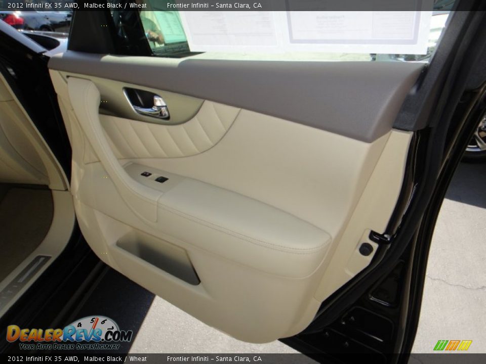 2012 Infiniti FX 35 AWD Malbec Black / Wheat Photo #14