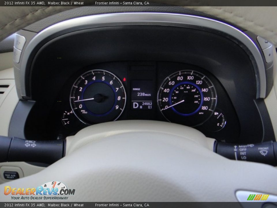2012 Infiniti FX 35 AWD Gauges Photo #20