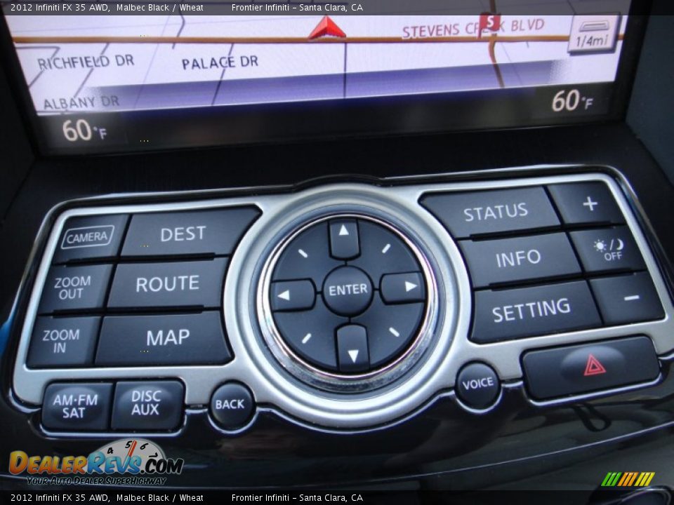 Controls of 2012 Infiniti FX 35 AWD Photo #21