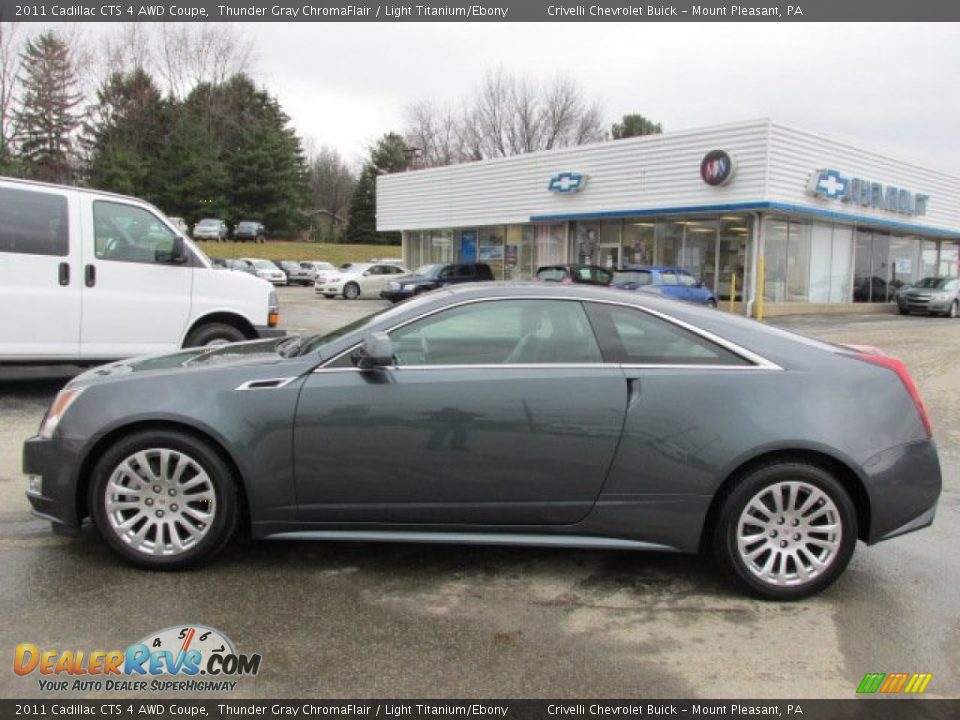 2011 Cadillac CTS 4 AWD Coupe Thunder Gray ChromaFlair / Light Titanium/Ebony Photo #2