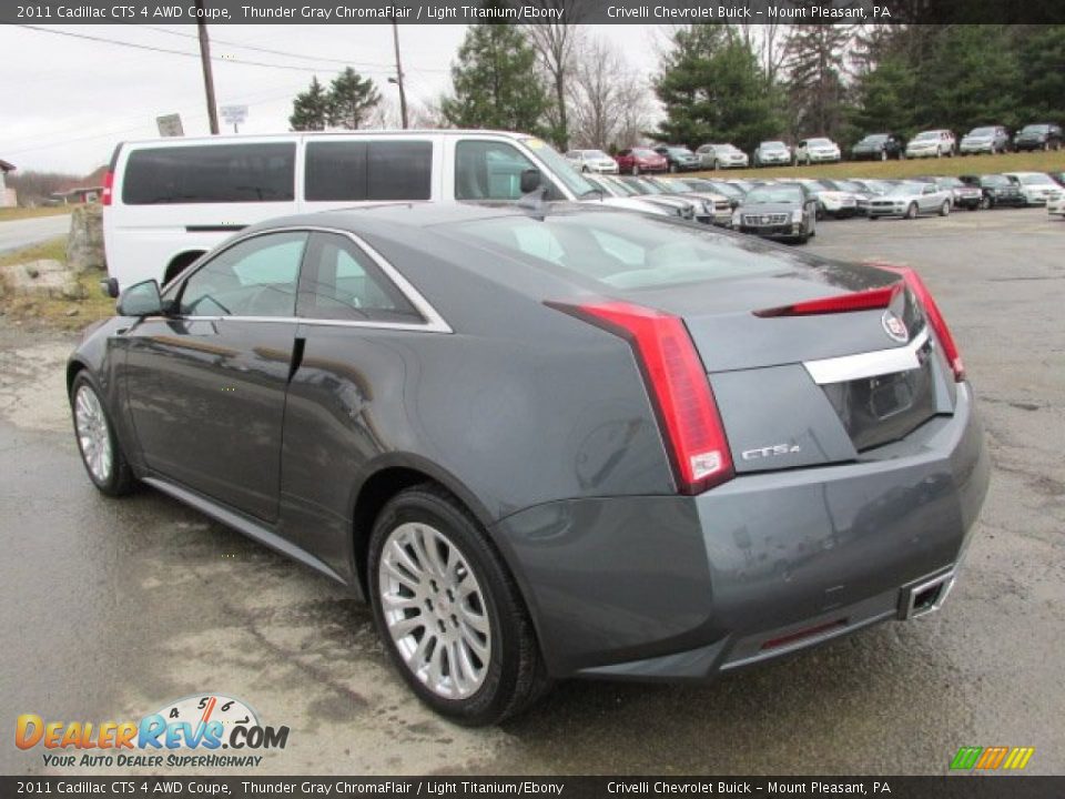 2011 Cadillac CTS 4 AWD Coupe Thunder Gray ChromaFlair / Light Titanium/Ebony Photo #4