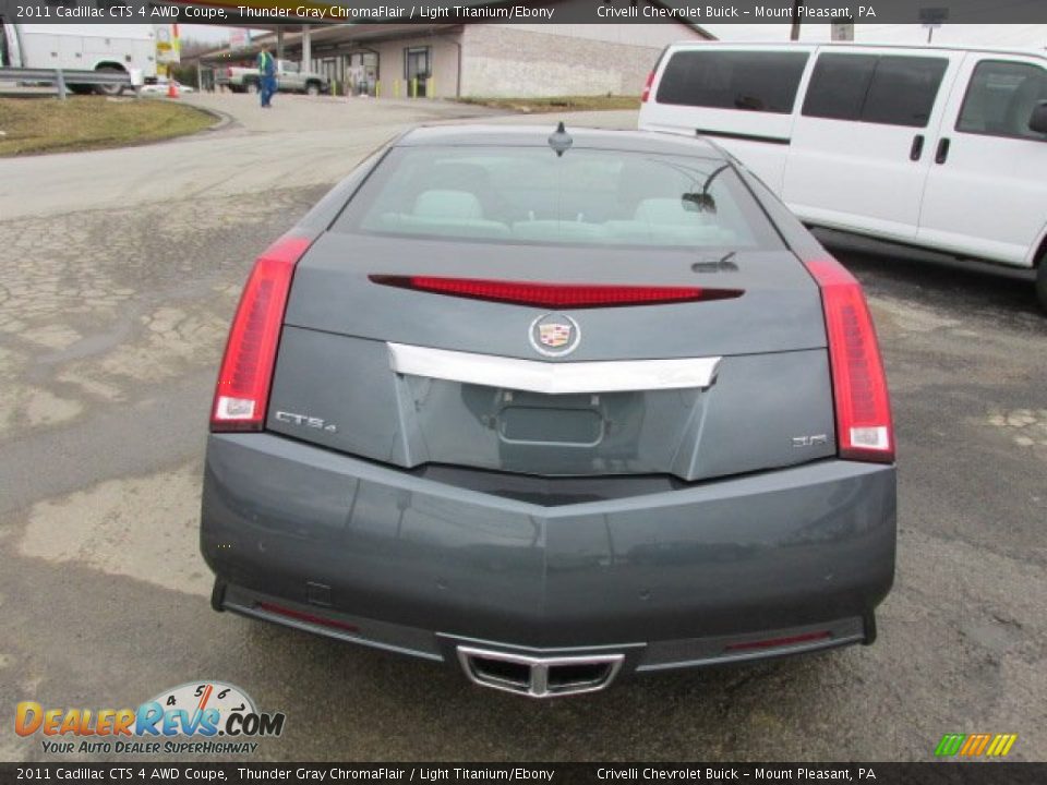2011 Cadillac CTS 4 AWD Coupe Thunder Gray ChromaFlair / Light Titanium/Ebony Photo #6