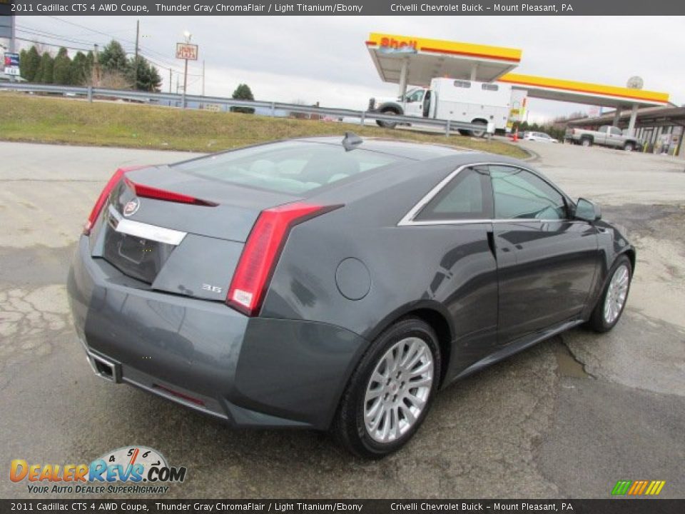 2011 Cadillac CTS 4 AWD Coupe Thunder Gray ChromaFlair / Light Titanium/Ebony Photo #7