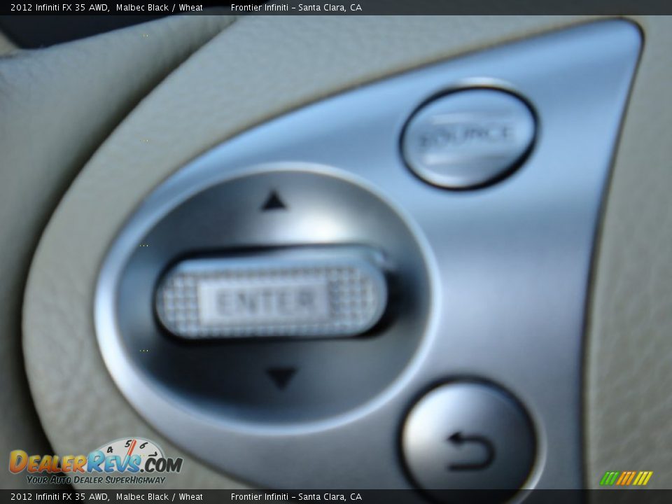 2012 Infiniti FX 35 AWD Malbec Black / Wheat Photo #30