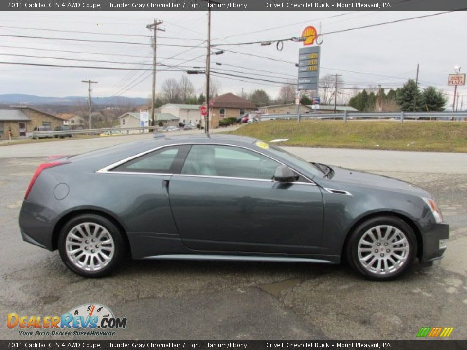 2011 Cadillac CTS 4 AWD Coupe Thunder Gray ChromaFlair / Light Titanium/Ebony Photo #9