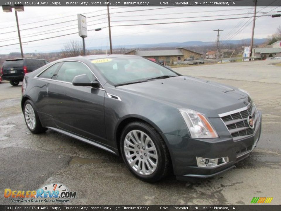 2011 Cadillac CTS 4 AWD Coupe Thunder Gray ChromaFlair / Light Titanium/Ebony Photo #11