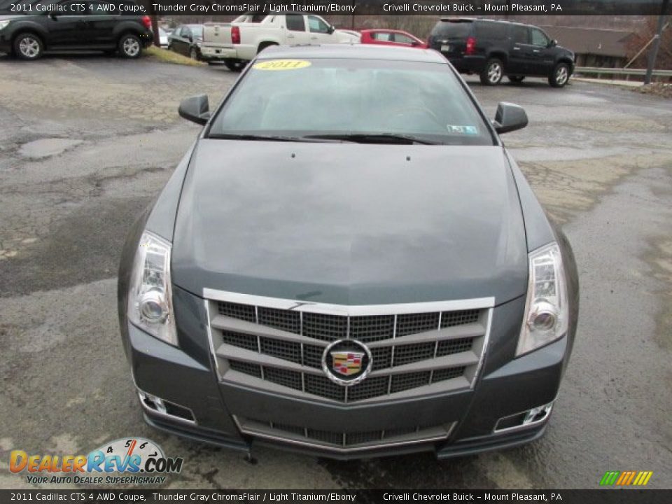 2011 Cadillac CTS 4 AWD Coupe Thunder Gray ChromaFlair / Light Titanium/Ebony Photo #12
