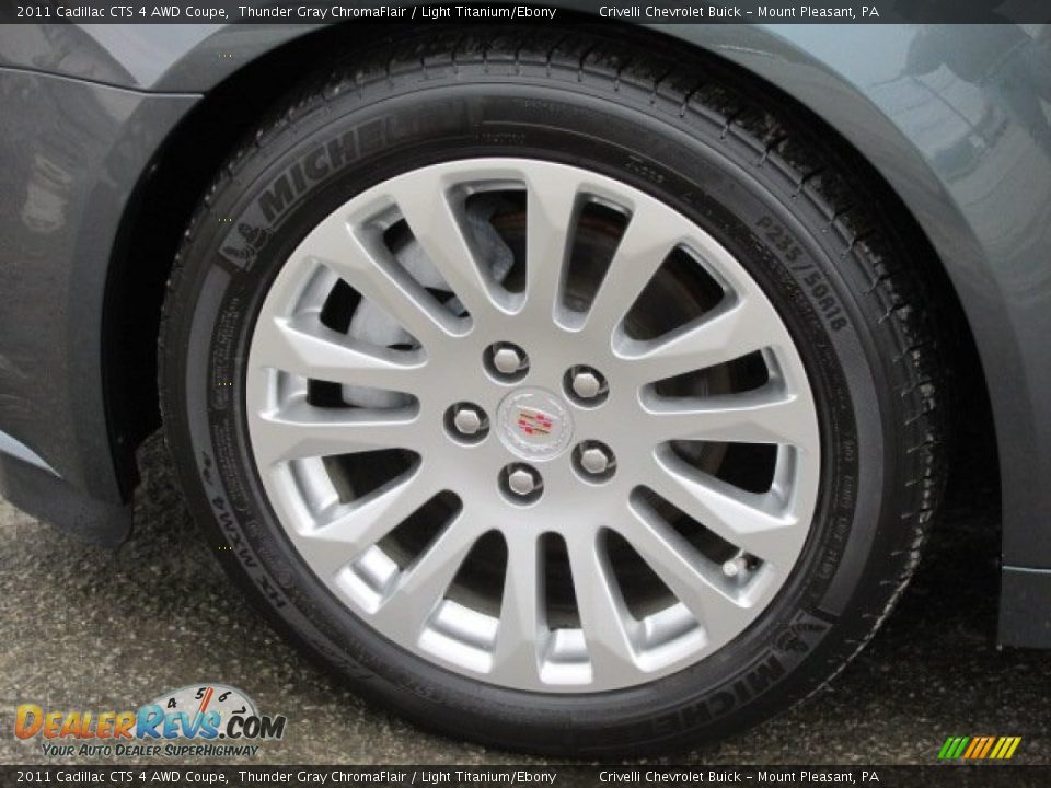 2011 Cadillac CTS 4 AWD Coupe Thunder Gray ChromaFlair / Light Titanium/Ebony Photo #13