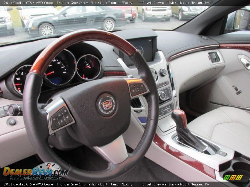 2011 Cadillac CTS 4 AWD Coupe Thunder Gray ChromaFlair / Light Titanium/Ebony Photo #25
