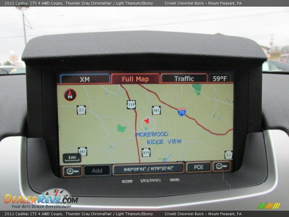 2011 Cadillac CTS 4 AWD Coupe Thunder Gray ChromaFlair / Light Titanium/Ebony Photo #30