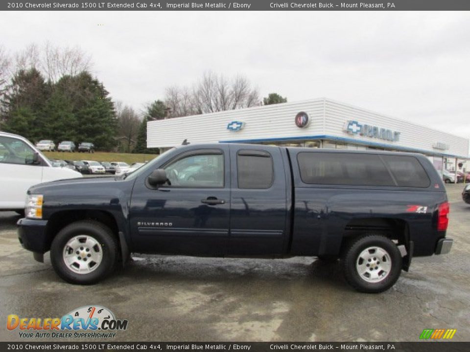 2010 Chevrolet Silverado 1500 LT Extended Cab 4x4 Imperial Blue Metallic / Ebony Photo #2