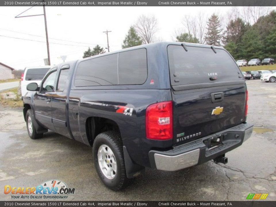 2010 Chevrolet Silverado 1500 LT Extended Cab 4x4 Imperial Blue Metallic / Ebony Photo #5