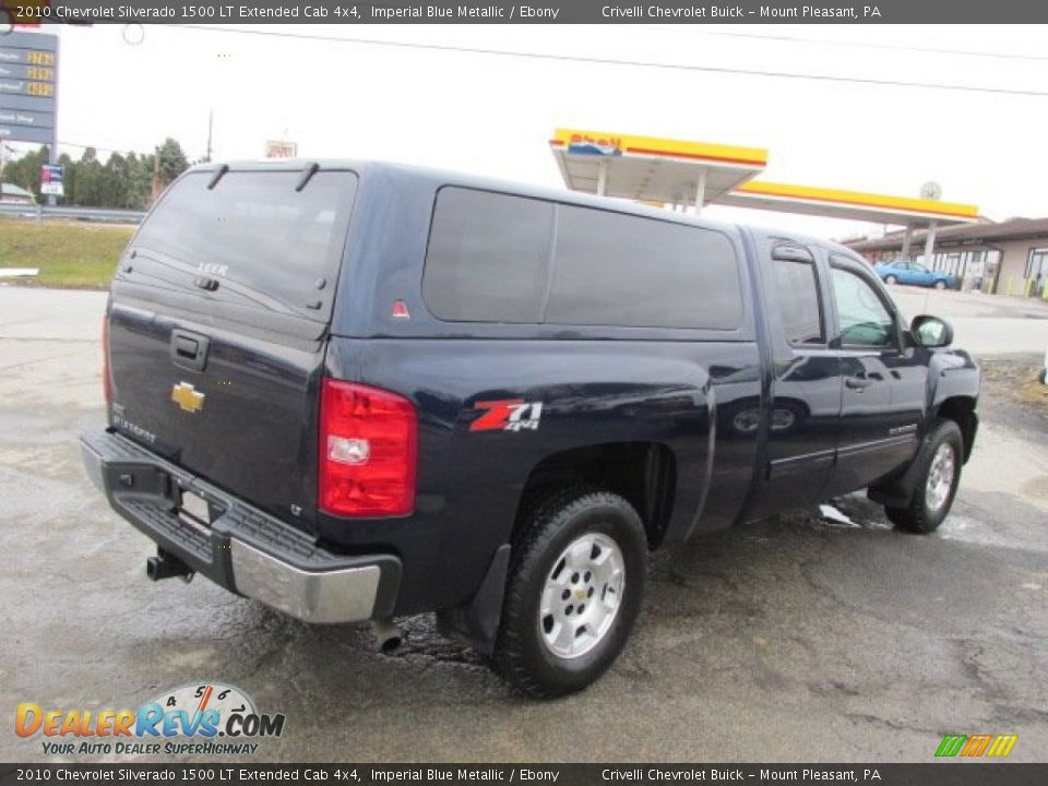 2010 Chevrolet Silverado 1500 LT Extended Cab 4x4 Imperial Blue Metallic / Ebony Photo #12