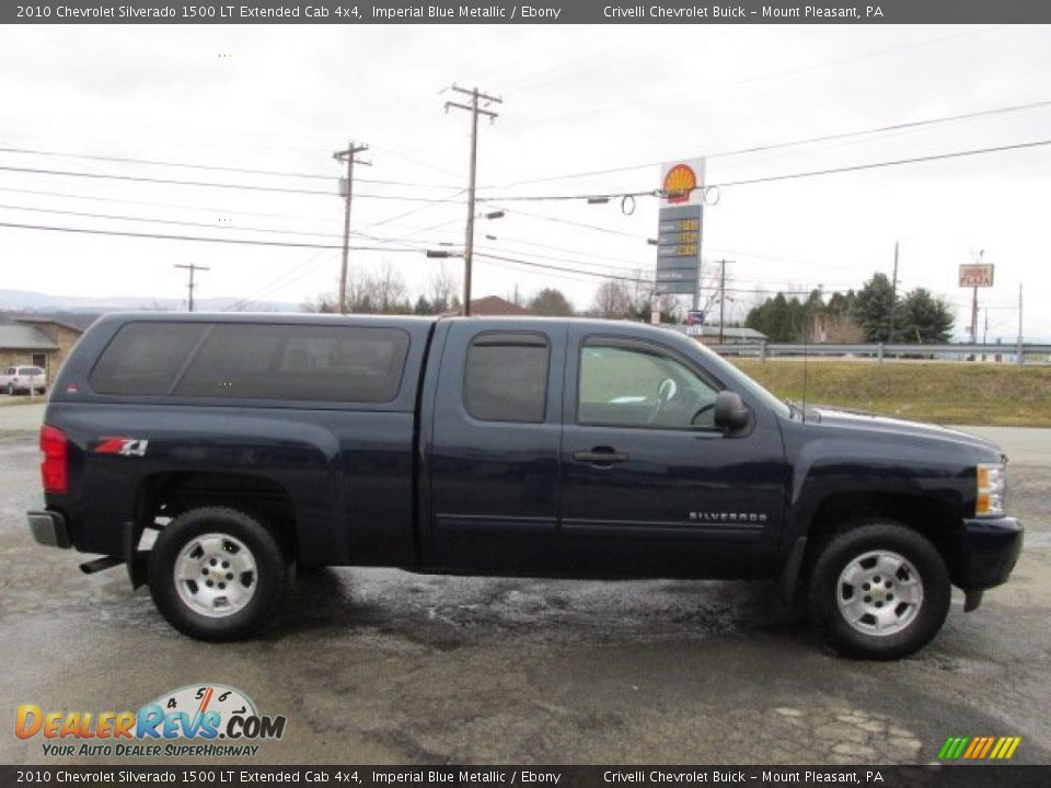 2010 Chevrolet Silverado 1500 LT Extended Cab 4x4 Imperial Blue Metallic / Ebony Photo #13