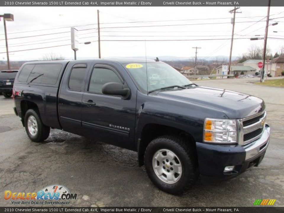 2010 Chevrolet Silverado 1500 LT Extended Cab 4x4 Imperial Blue Metallic / Ebony Photo #14