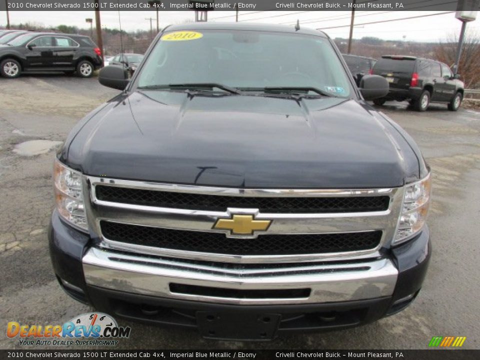 2010 Chevrolet Silverado 1500 LT Extended Cab 4x4 Imperial Blue Metallic / Ebony Photo #15