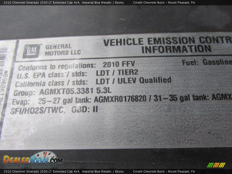 2010 Chevrolet Silverado 1500 LT Extended Cab 4x4 Imperial Blue Metallic / Ebony Photo #17