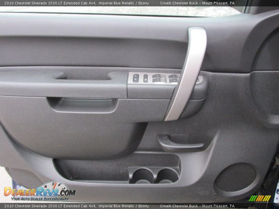 2010 Chevrolet Silverado 1500 LT Extended Cab 4x4 Imperial Blue Metallic / Ebony Photo #28