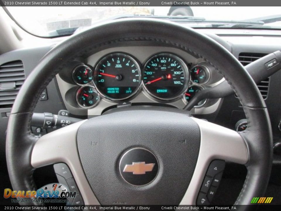 2010 Chevrolet Silverado 1500 LT Extended Cab 4x4 Imperial Blue Metallic / Ebony Photo #29