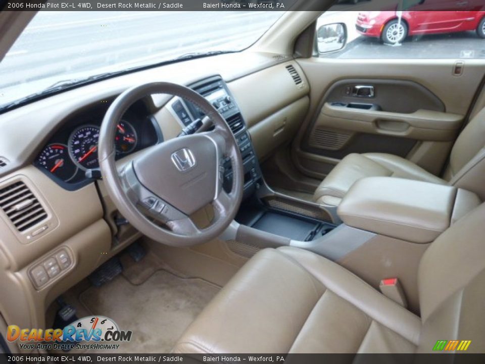 2006 Honda Pilot EX-L 4WD Desert Rock Metallic / Saddle Photo #17