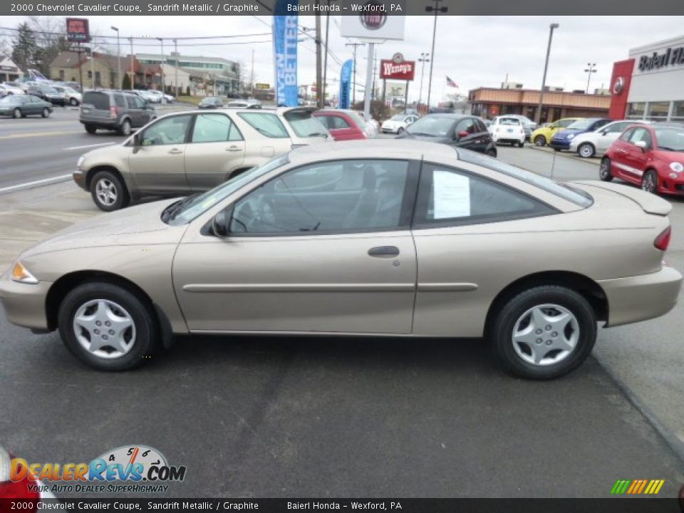 2000 Chevrolet Cavalier Coupe Sandrift Metallic / Graphite Photo #4