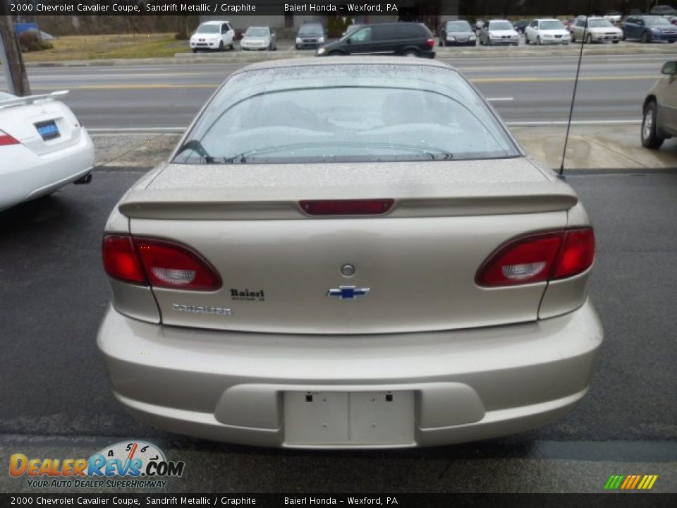 2000 Chevrolet Cavalier Coupe Sandrift Metallic / Graphite Photo #6