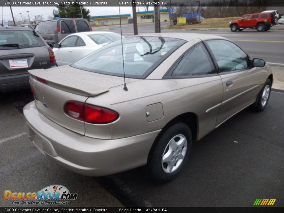 2000 Chevrolet Cavalier Coupe Sandrift Metallic / Graphite Photo #7
